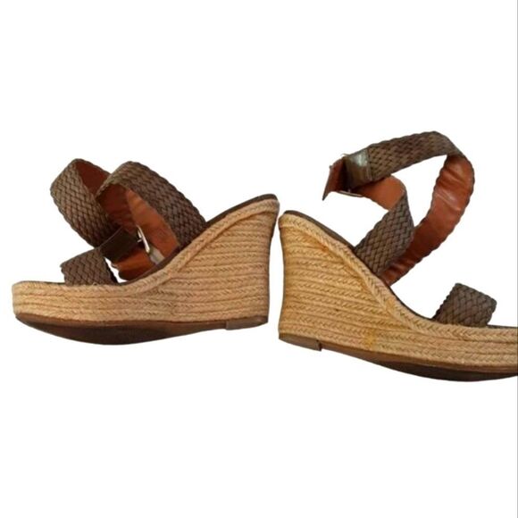 JustFab Sandals Woven Platform Wedge Sisal Braid Ankle Strap Women's Size 7.5 - Picture 6 of 13